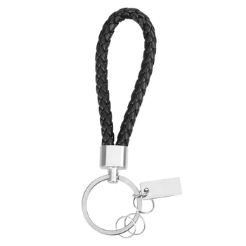 

LEEPEE Leather Key Chain Auto Accessories Metal Key Rings Keyring Hand Woven Car-styling Car Keychain