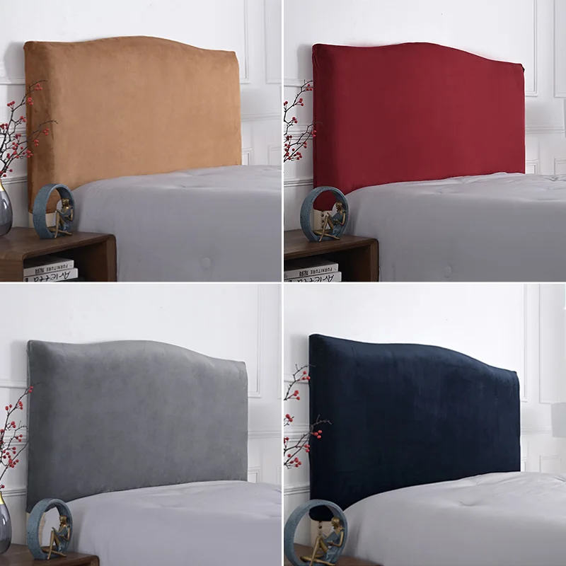 ThickenBedHeadCoverPlushHeadboardCoverAllinclusiveBedsideCoversElasticBedHeadBack