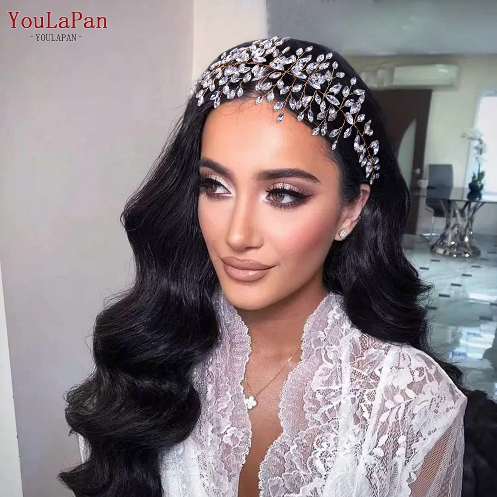 TOPQUEEN HP237 Silver Handmade Wedding Headband Wedding Hair Accessories Rhinestone Crystal Bridal Headwear Hair Ornament hair accessories bridal hair accessories bridal jewelry set