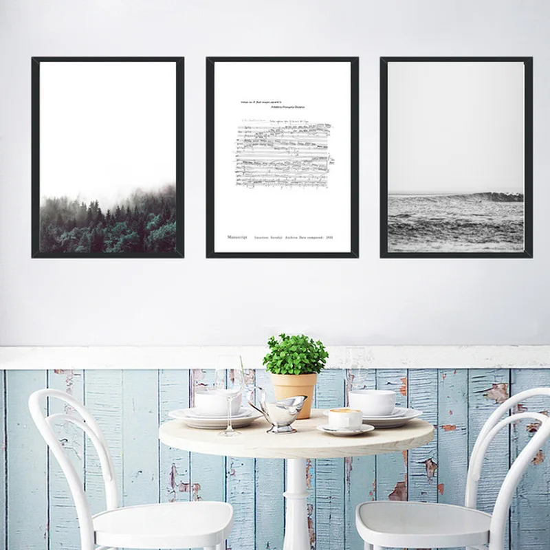 

New Nordic Simple Style Watercolor Landscape Unframed Canvas Wall Painting Bedroom Living Room Wall Art Decorative Painting