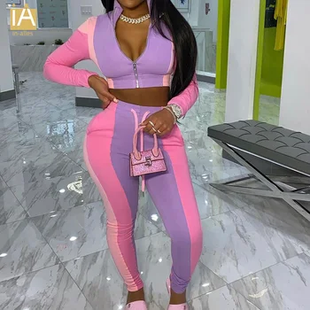 

Tracksuit Women's Sports Suit Sweatshirt And Sweatpants Jogging Femme 2 Pieces Set Sweatsuit