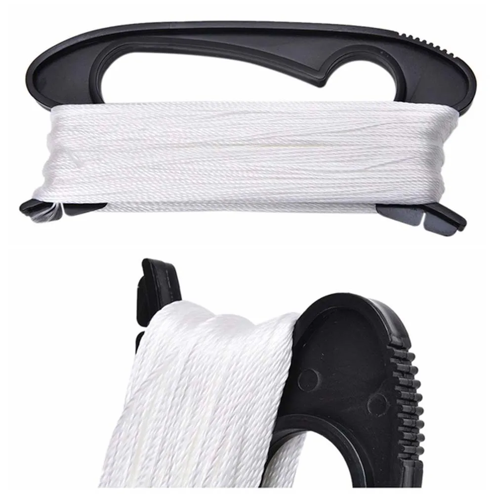 Black Kite Thread Winder with 100 Meters Flying Kite Line D Shape Plastic Kite Line Board Flying Kites Line Outdoor Toys