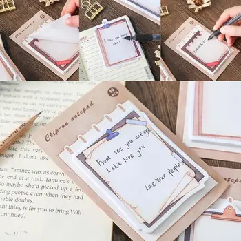 

6Pcs/Bag Portable Sticky Notes Memo With Vintage Style For Reminding Plan Schedule Office Writing Stationery Supply DXAC
