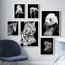 Lion Tiger Zebra Panda Wall Art Canvas Painting Nordic Poster And Print Animal Wall Pictures For Living Room Scandinavian Decor Lion Tiger Zebra Panda Wall Art Canvas Painting Nordic Poster And Print Animal Wall Pictures For Living Room Scandinavian Decor