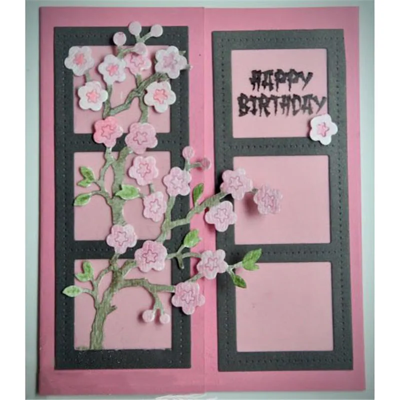 

GJCrafts 1 Pcs/lot Metal Cutting Dies Scrapbooking for Card Making DIY Embossing Cuts New Craft Die Plum Blossom Flowers