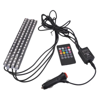 

Seven Color Beautiful Car Interior Pathway Floor Decoration Lights Music Remote Control Atmosphere Light Car Styling