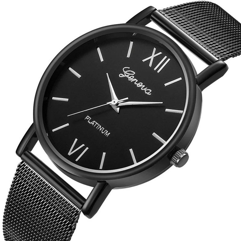 Ladies Watch 2020 New Simple Style Black Round Dial Quartz Watch Mesh Band Women Casual Clock Hot Gift Saats Reloj montre femme Ladies Watch 2020 New Simple Style Black Round Dial Quartz Watch Mesh Band Women Casual Clock Hot Gift Saats Reloj montre femme