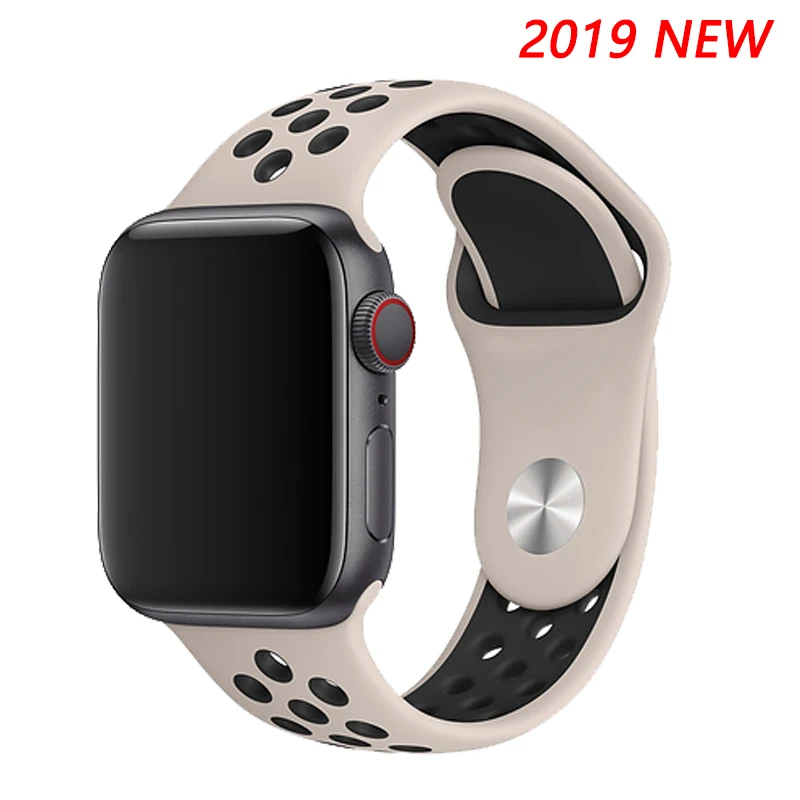 Desert Sand Black Ремешок для apple watch 5 4 band correa apple watch 42 мм 38 мм 44 мм 40 мм iwatch series 4 3 2 Силиконовый браслет pulseira - Цвет ремешка: Desert Sand Black
