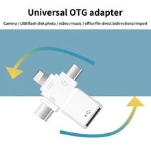 Adaptateur multifonction USB 3 en 1, Lightning type c, Micro adaptateur multifonction 3 en 1 OTG pour Android et iPhone