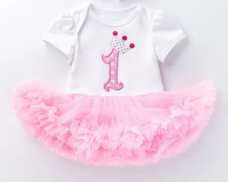 Новое поступление; хлопковый белый комбинезон для девочек с розовым цветком; шифоновая юбка-пачка; модная одежда для малышей; подарок на день рождения