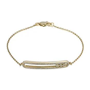 

Yellow gold bracelet with diamonds