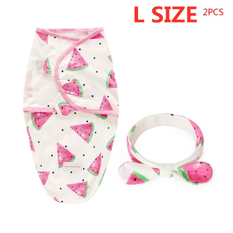 H L Size 2 шт./компл. Модная одежда для детей, Детская мода детская одежда из хлопка для новорожденных Одеяло спальный мешок оголовье, набор для новорожденных Пеленальное Одеяло с заячьими ушками женские аксессуары для волос - Цвет: H L Size