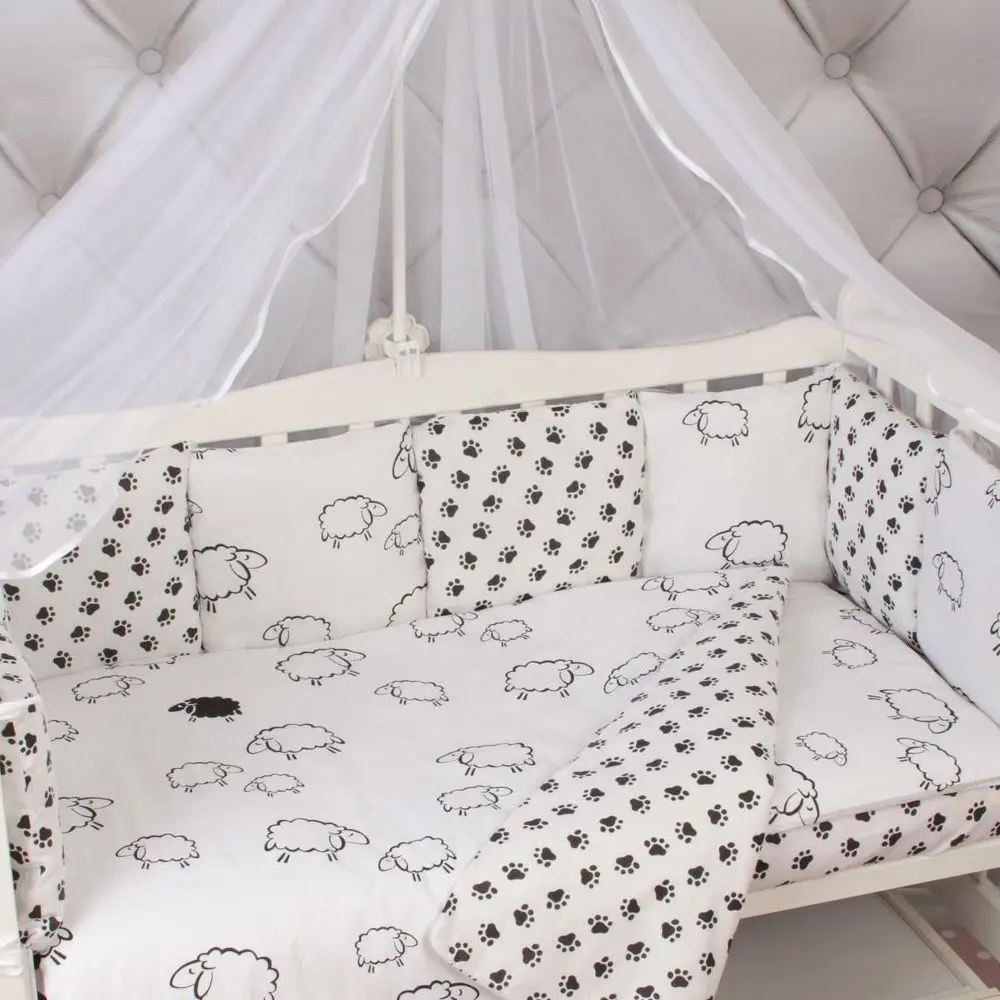 Комплект Premium в кроватку 19 предметов(7+12 бортиков) AmaroBaby, бязь