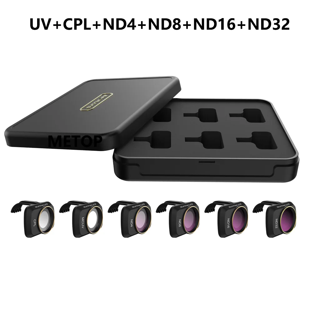 Фильтр для объектива камеры MCUV ND4 ND8 ND16 ND32 CPL ND/PL Комплект фильтров для DJI Mavic Mini Drone аксессуары - Цвет: 6pcs filter