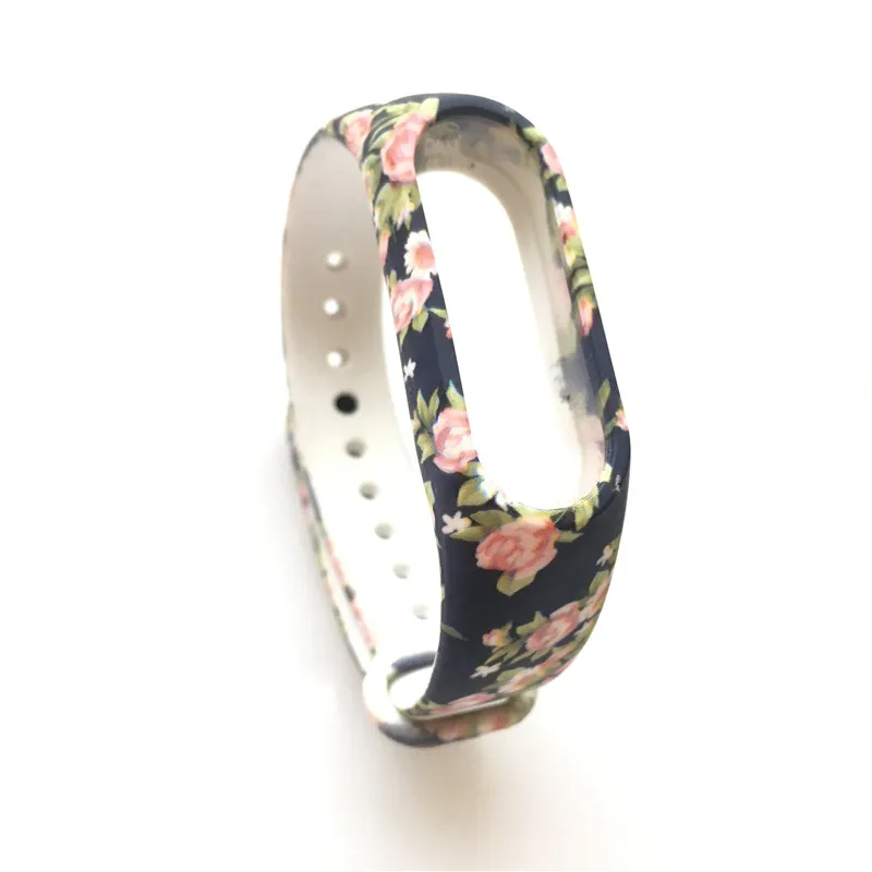 Blue Rose Для Xiaomi mi Band 2 Браслет ремешок mi band 2 цветной Ремешок Браслет замена Смарт-браслет аксессуары силиконовый ремешок - Цвет: Blue Rose