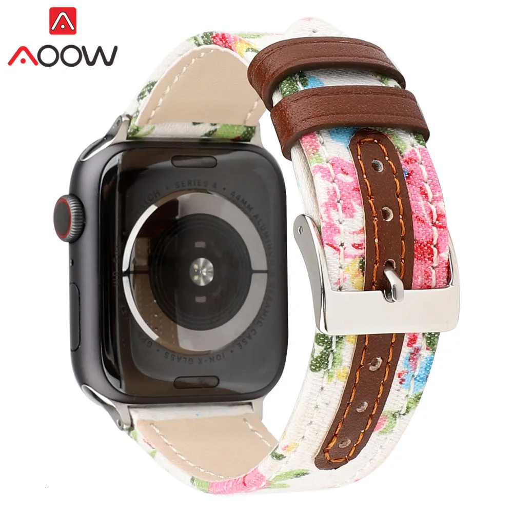 Кожаный ремешок из джинсовой ткани для часов Apple Watch 38 мм 42 мм 40 мм 44 мм ремешок для iwatch 1 2 3 4
