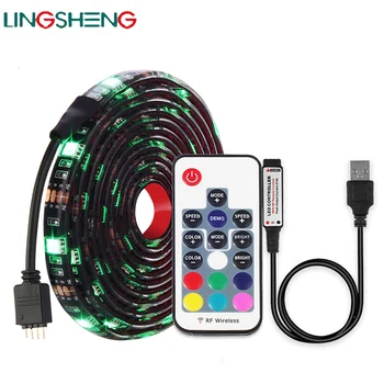 

DC5V USB LED strip 5050 RGB 17Key Remote For TV Background Lighting Flexibe LED Strip Adhesive Tape IP20 / IP65 Waterproof
