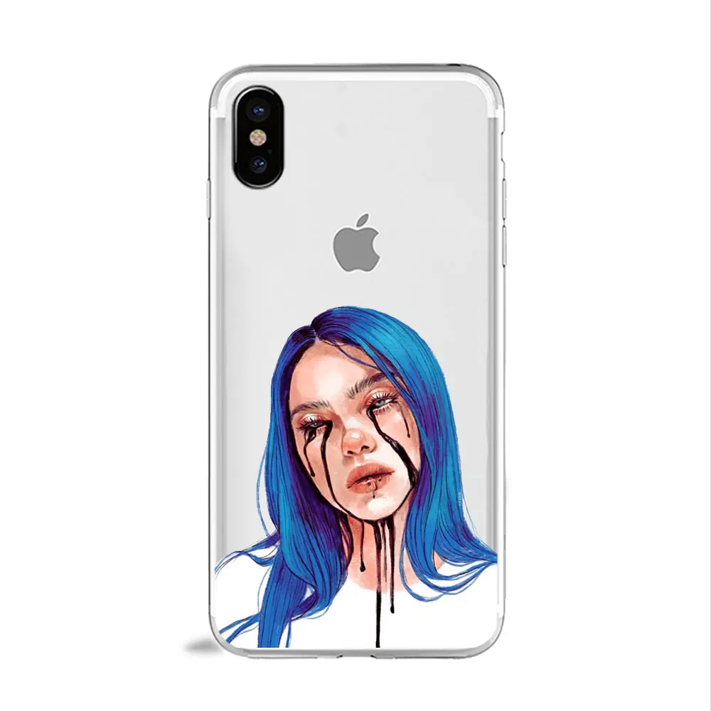 TPU A1048 Billie Eilish наклейки не улыбаются на меня мультфильм телефон чехол для huawei P30 P20 P10 lite mate20 P20 pro honor 10 ТПУ силиконовый чехол - Цвет: TPU A1048