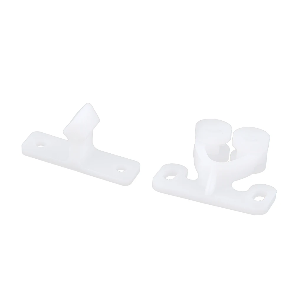 White Double Twin Roller Door Catch Catches Cabinet Cupboard Furniture Latch