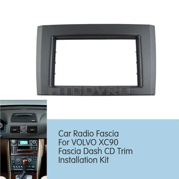 

YMODVHT 2din Car Radio Fascia for Volvo XC90 Stereo Panel Dash Mount Trim Installation Kit Frame