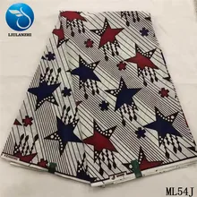 LIULANZHI хлопковые африканские материалы Анкара воск 6 ярдов цена настоящая вощеная ткань Анкара для одежды ML54J01-ML54J26