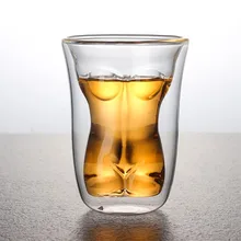 OBR с двойными стенками Вино Стекло es чашки леди Форма виски коктейль Стекло для водки, пива стакан питьевой Стекло es чашки для сока посуда для напитков