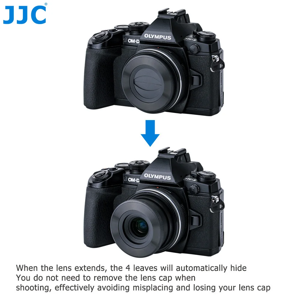 JJC Auto Lens Cap for Panasonic G Vario 12-32mm f/3.5-5.6 ASPH Olympus M.ZUIKO DIGITAL ED 14-42mm f/3.5-5.6 EZ  Replaces LC-37C