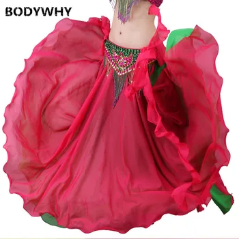 

Women Dance Waist Chain Long Skirt Sequins Split Dress Performance Stage Constumes Sexy Belly Dancing Modern Clothes 4 Color