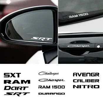 

4PCS Car Styling Decal Door Handle Decor Sticker for Dodge SXT Challenger RAM 1500 Caliber Dart SRT Charger Avengr Durango Nitro