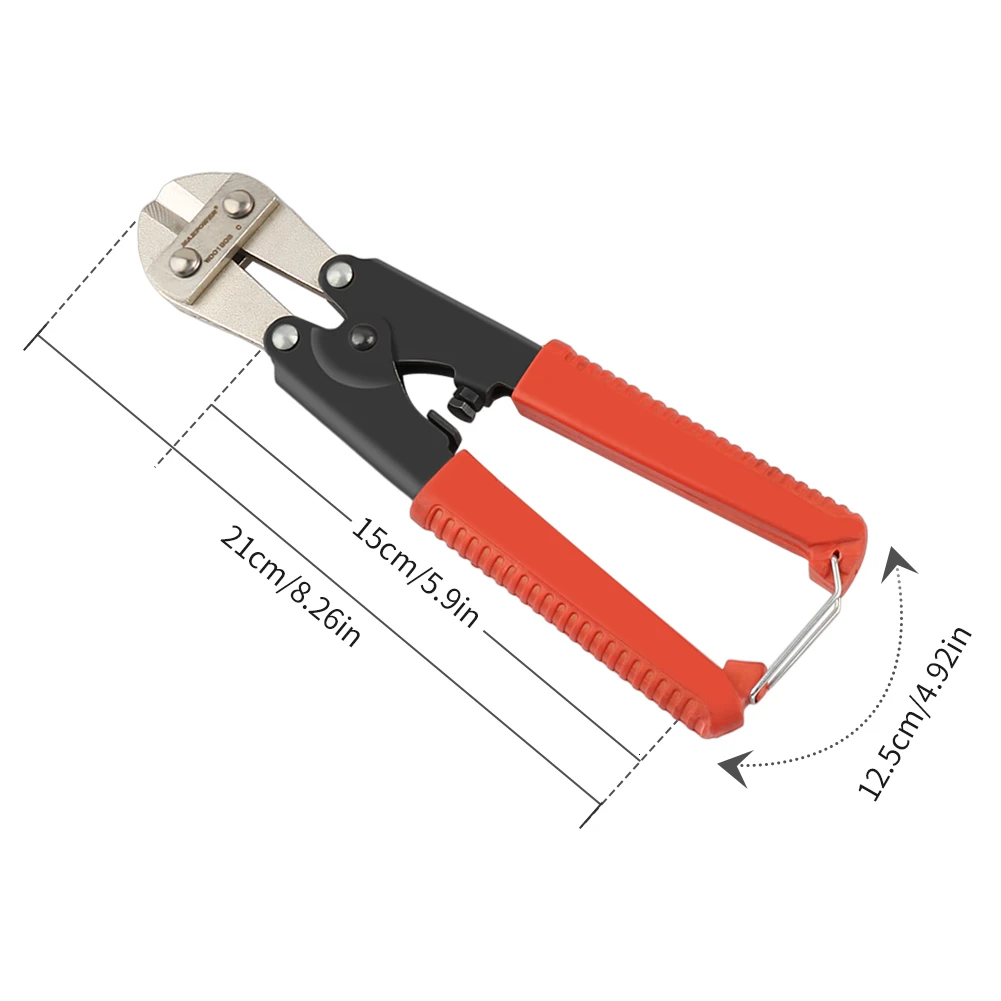 8inch Wire Cutting Pliers Flat Nose Bolt Cutters Multifunction Clippers Hand Tool Bolts Clamp Cutting Plier Wire Rope Cutters B4