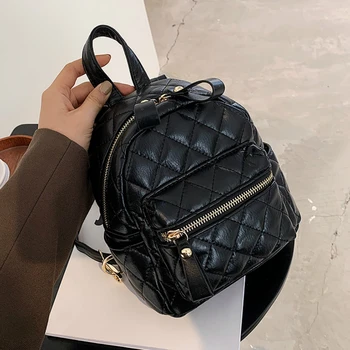 

Lattice Women Backpack Bag 2020 Pu Leather Women Backpack Designers Brand for Teenage Girl High Quality Travel Mini Rucksack