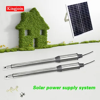 

KINGJOIN Solar automatic swing gate opener motor dual arm opener operator linear actuators with remote controls Optional
