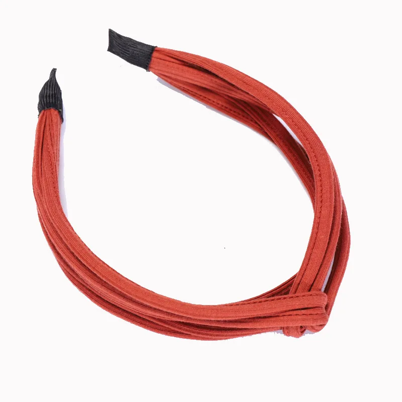 Южная Корея Dongdaemun стиль знаменитостей повязки для волос простые универсальные вязанные тонкие полосы Крест повязки для волос для женщин B961