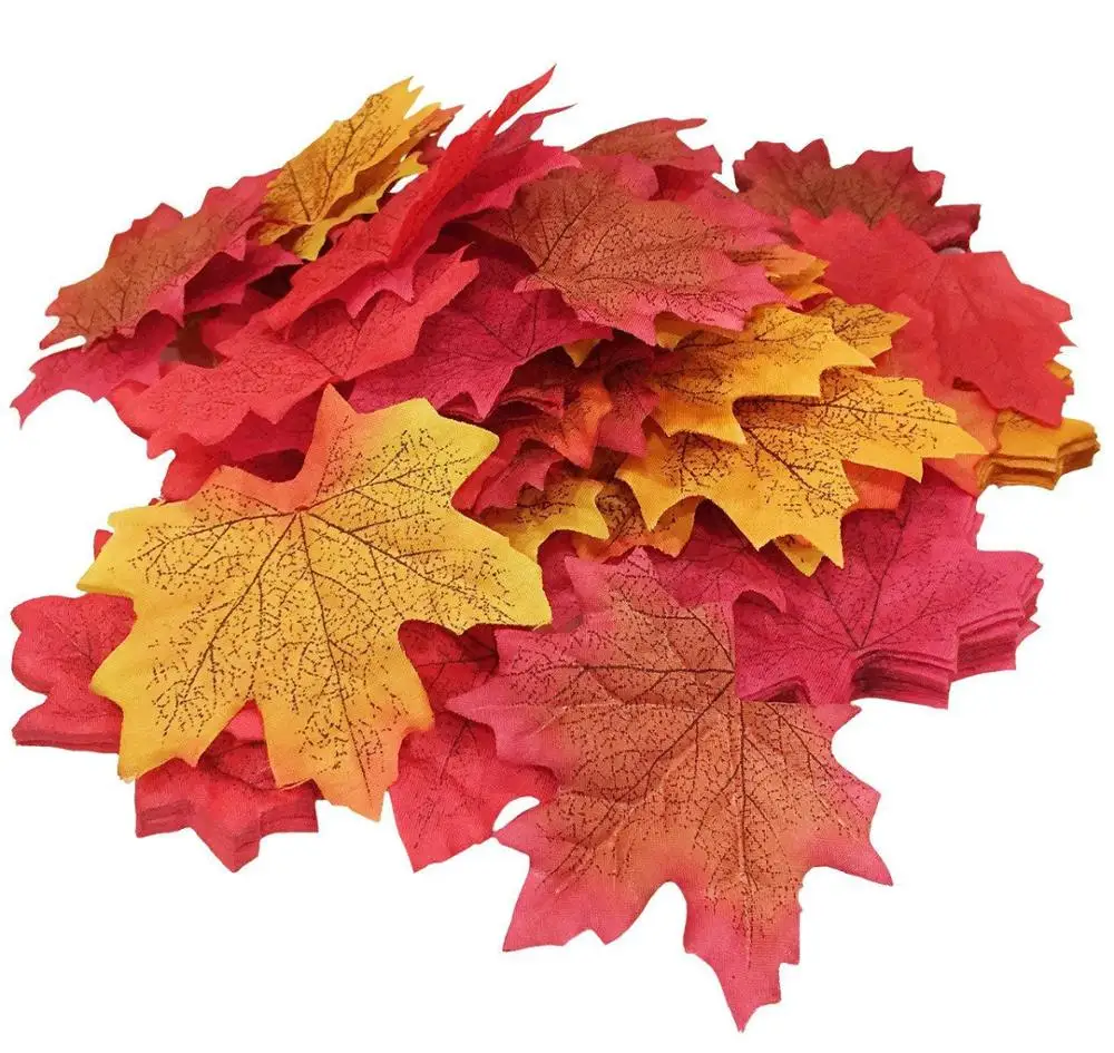 

Christmas Thanksgiving Simulation Maple Leaf 8cm Maple Leaf Decoration Hot Sale Color Package Wedding Photo Scene Props