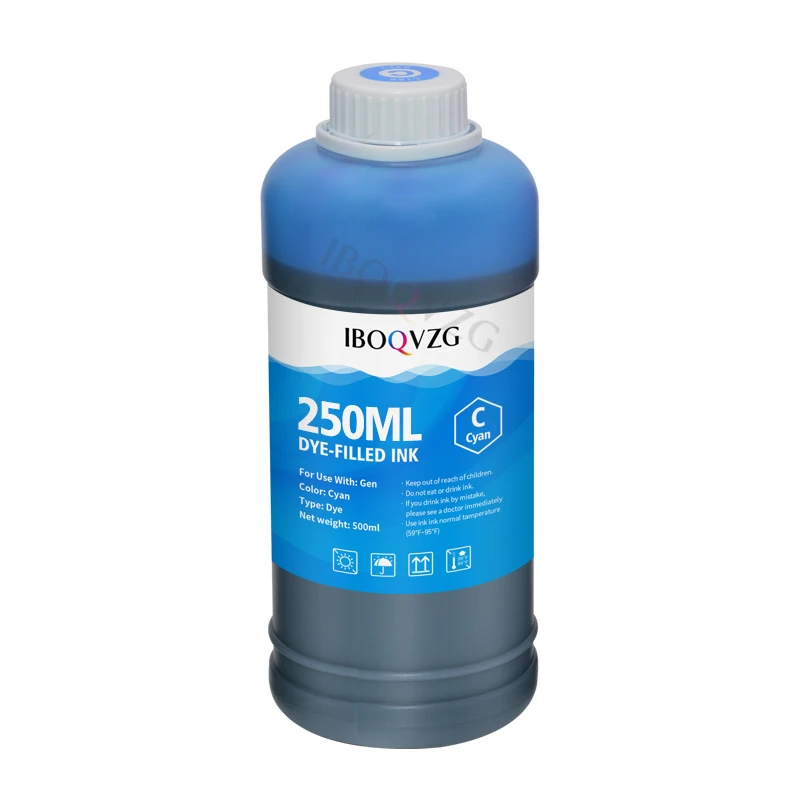 IBOQVZG 250ML/Bottle Refill Dye Ink Kit For HP Epson Canon Brother Inkjet Printer Cartridge CISS For Office School Home Document