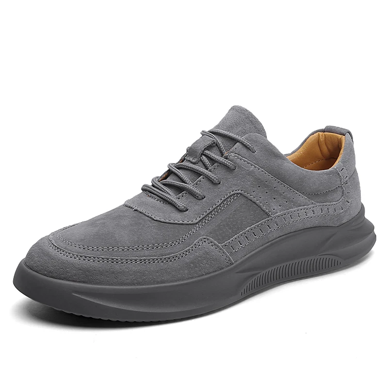 Leather shoes Модные мужские кроссовки из натуральной кожи; повседневная обувь для мужчин; удобная летняя обувь; Мужская обувь; коллекция года; сезон весна-осень - Цвет: Leather shoes