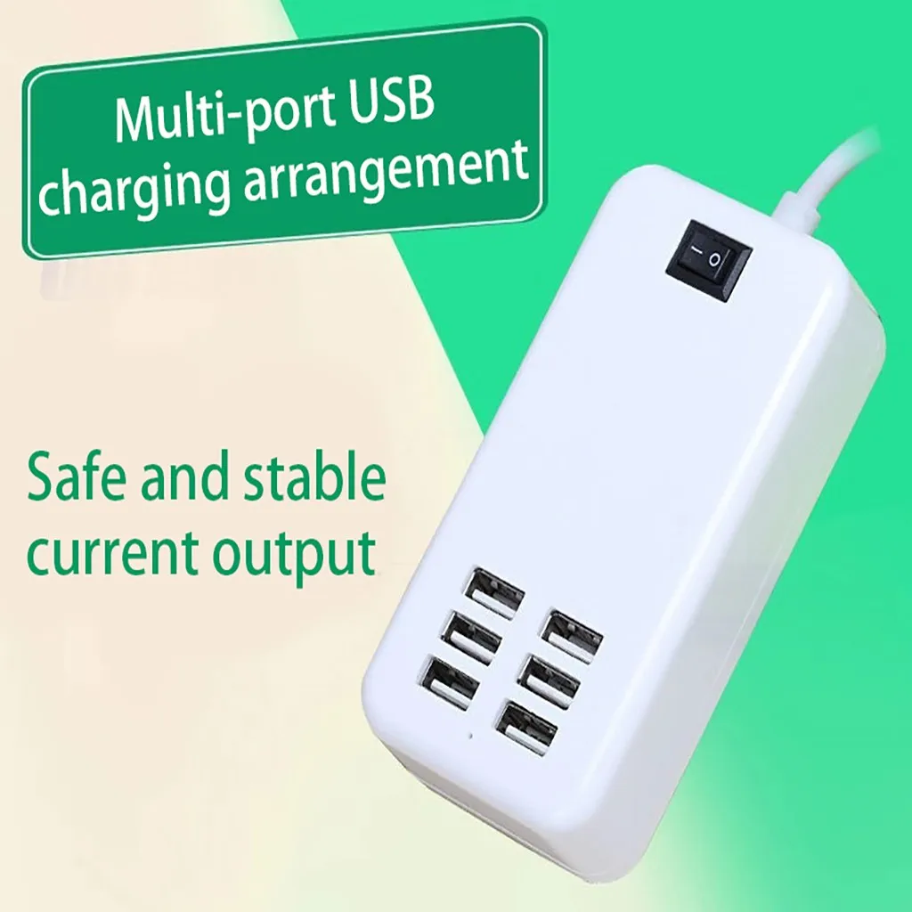 6 Порты и разъёмы usb хаб сплиттер с адаптером переменного тока для рабочего стола