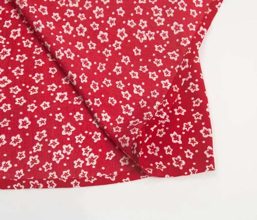 Французское элегантное красное летнее платье винтажное миди с запахом и