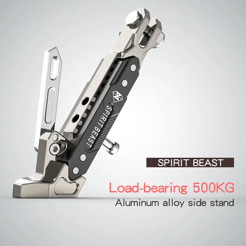Silver SPIRIT BEAST мотоциклетная подставка, подъемная накладка, подножка, мотоциклетные боковые подставки, пластина для Honda Nc700x CB190 Yamaha Cygnus Ducati Monster - Цвет: Silver