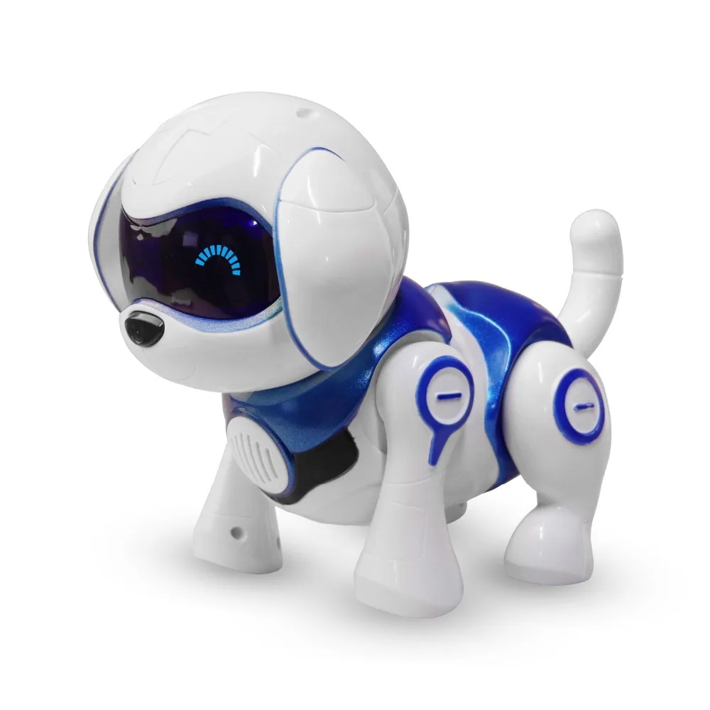 BLUE Электронная игрушка питомец собаки с музыкой пение танец ходьба Интеллектуальный механический инфракрасный зондирование умный робот собака игрушка животное подарок - Цвет: BLUE