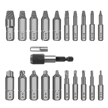 

22Pcs Damaged Screw Extractor Speed Out Drill Bits Broken Remover Bolt Set For The Most Common Drill Bits And Various