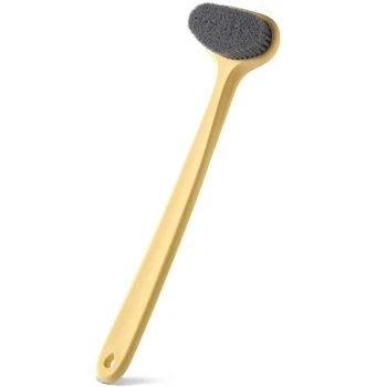 

Body Brush with Comfortable Bristles and Long Handle for Gentle Exfoliation to Improve Wet and Dry Skin, Yellow