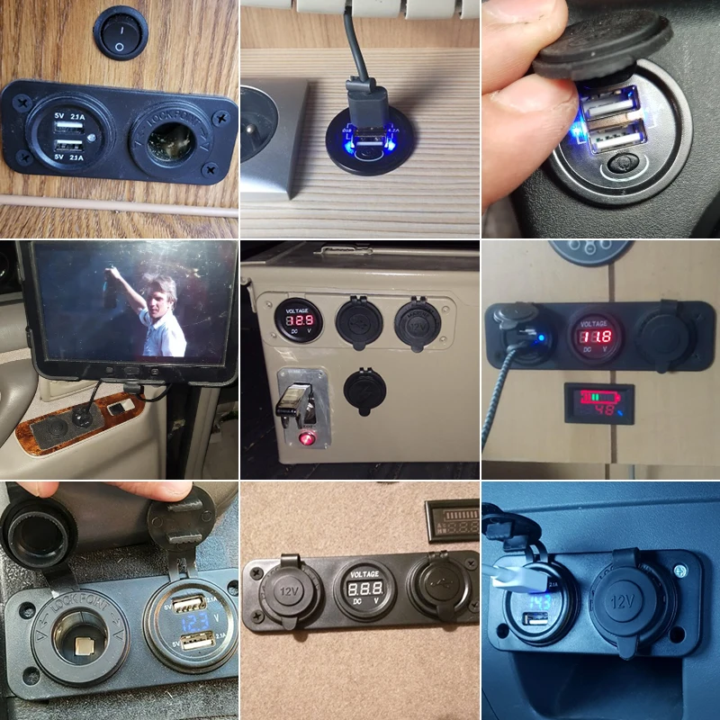 45W  USB ڵ  г    й а  ġ 12V-24V  Ʈ ׼