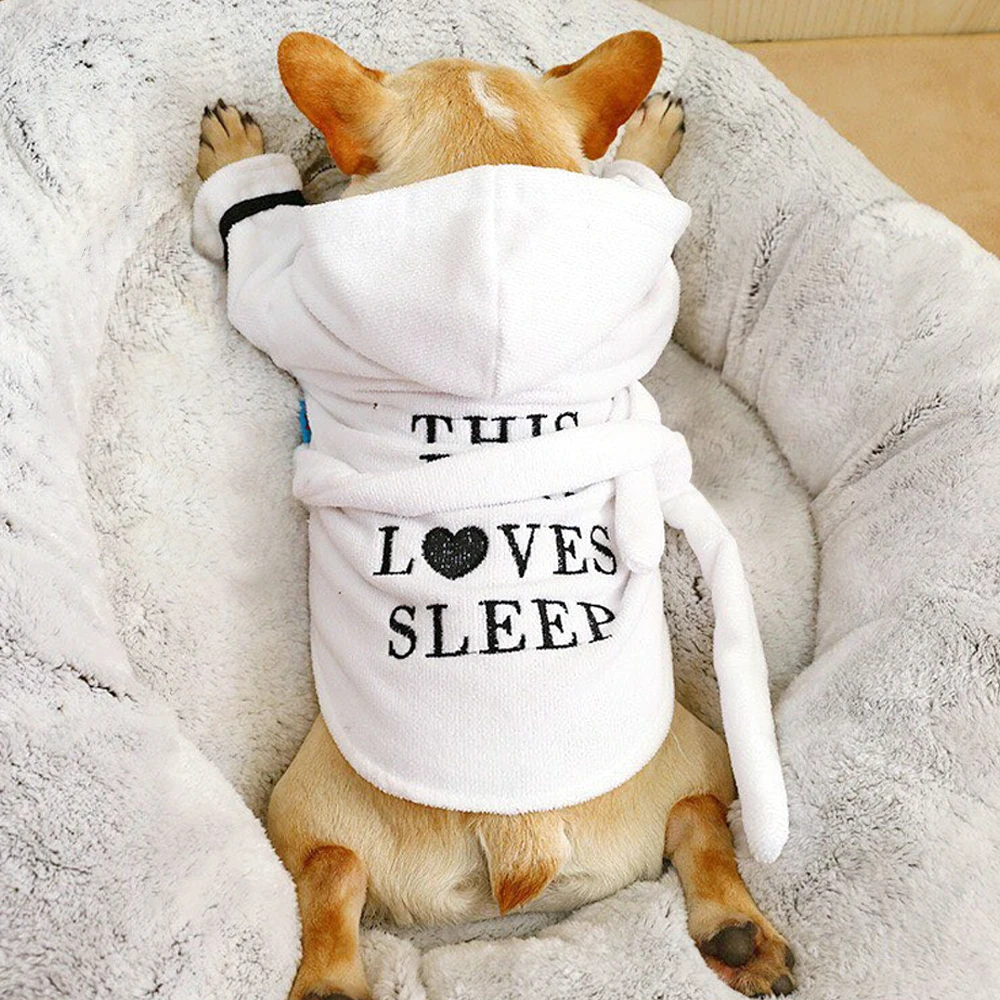 Hooded Dog Bathrobe Image 4