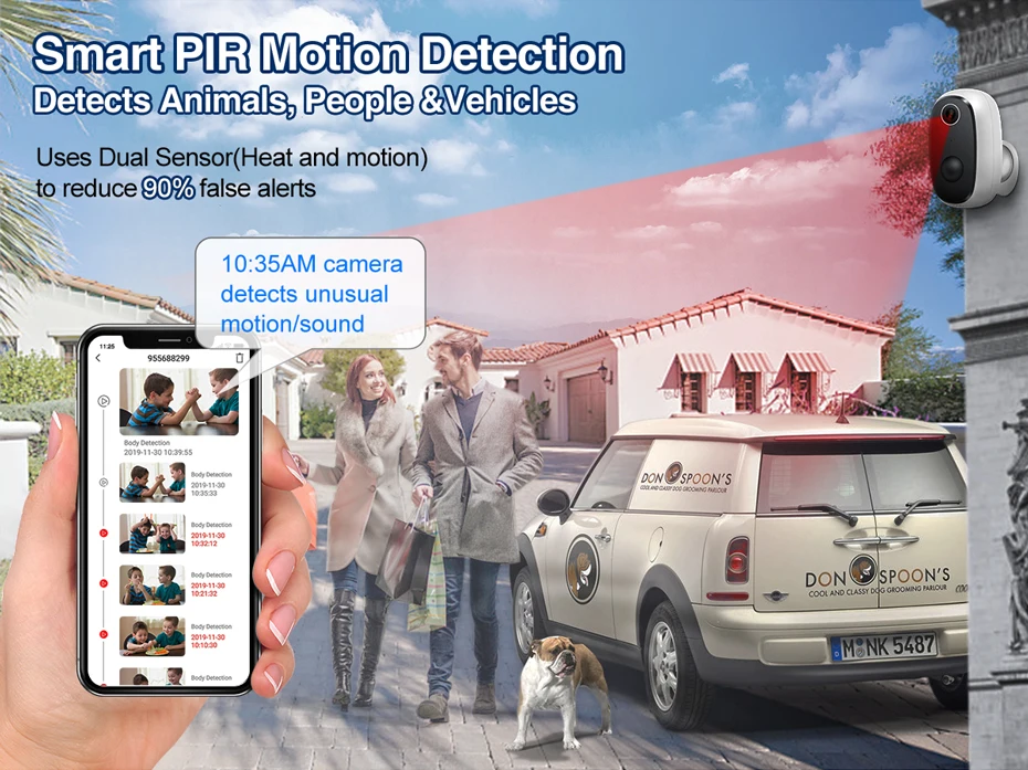 MISECU 1080P WiFi камера с аккумулятором Беспроводная ip безопасности питанием от
