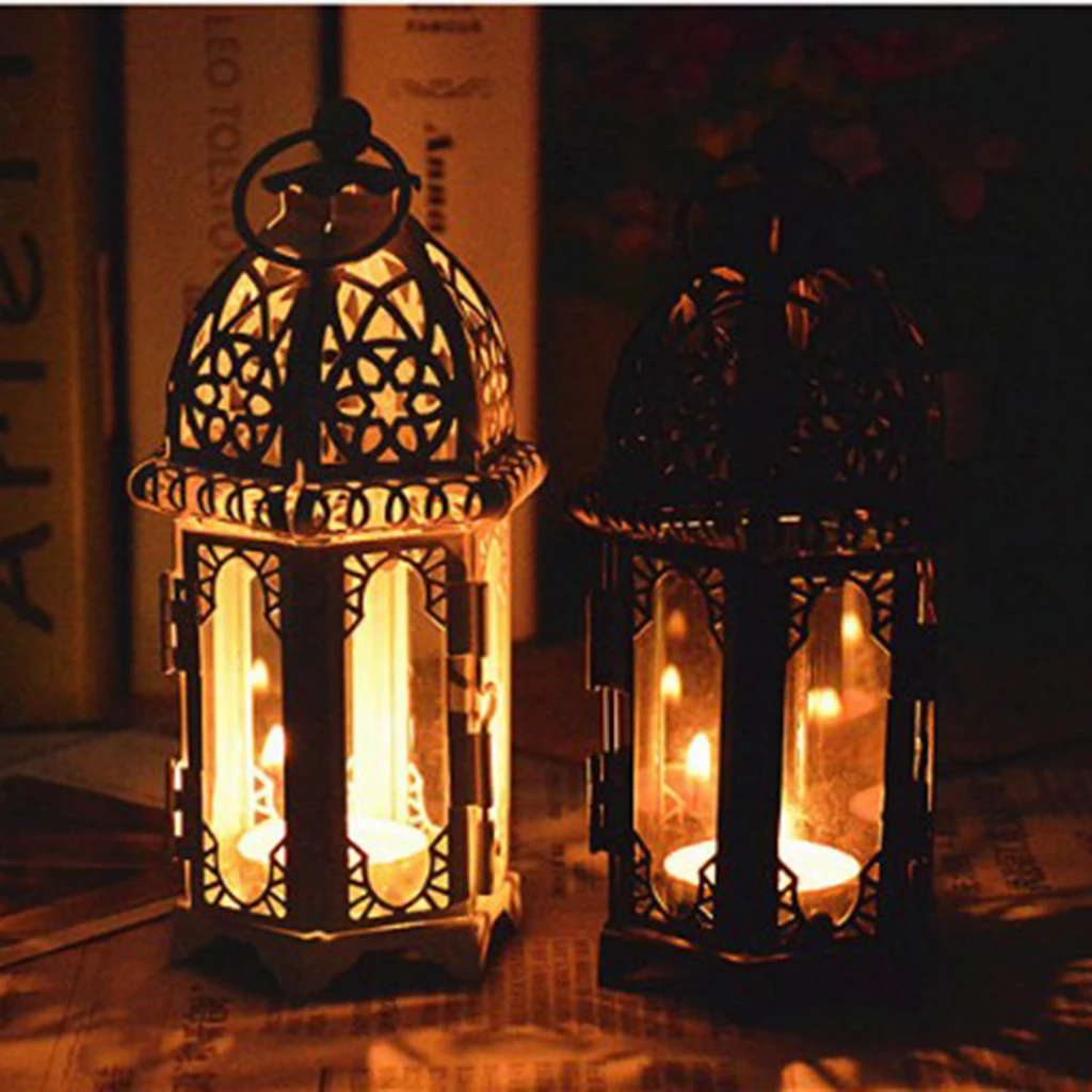 Moroccan Style Iron Candle Holder Lantern Tealight Candlestick Wedding Decor