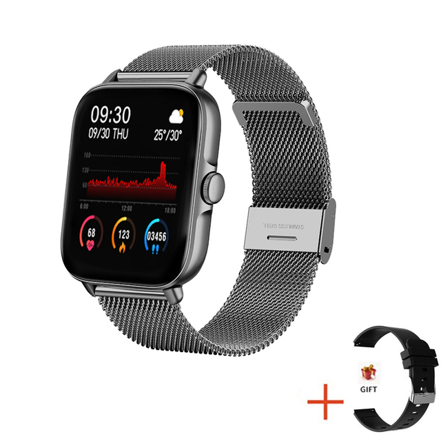 New Women Smart Watch Men 1.69" Color Screen Full Touch Fitness Tracker Bluetooth Call Smart Clock Ladies Smartwatch Women