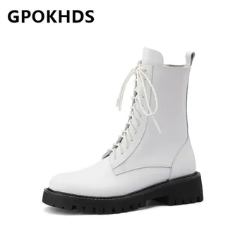 

GPOKHDS 2021 women Ankle boots Winter short plush Round Toe Zipper Med heels female Riding boots size 39