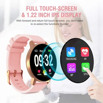 

Smart Watch Men Blood Pressure Round Smartwatch Women Watch Waterproof Sport Smart Watch Fitness Tracker For Android Ios New