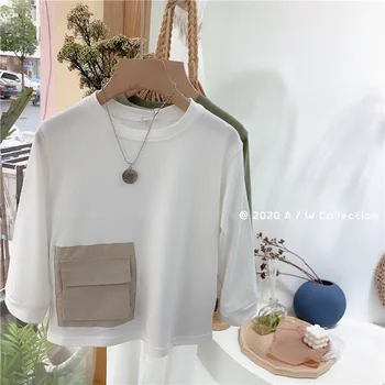 

2020 New Girls Boys T-Shirt Full Sleeve Autumn Cotton Fashion Kids Top